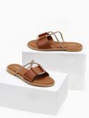 Σανδάλια με crossover στρας Estil - Ταμπά - thefashionproject.gr - Estil