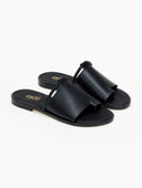 Σανδάλια με φαρδιά φάσα και στρας Estil - Μαύρο - thefashionproject.gr - Estil