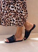 Σανδάλια με φαρδιά φάσα και στρας Estil - Μαύρο - thefashionproject.gr - Estil