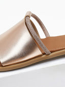 Σανδάλια με φαρδιά φάσα και στρας Estil - Χαλκός - thefashionproject.gr - Estil