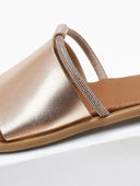 Σανδάλια με φαρδιά φάσα και στρας Estil - Χαλκός - thefashionproject.gr - Estil