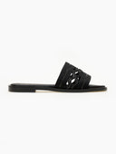 Σανδάλια με φαρδιά σχοίνινη φάσα Estil - Μαύρο - thefashionproject.gr - Estil