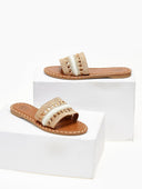 Σανδάλια με φάσα από ψάθα ERYNN - Φυσικό - thefashionproject.gr - ERYNN