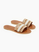 Σανδάλια με φάσα από ψάθα ERYNN - Φυσικό - thefashionproject.gr - ERYNN