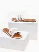 Σανδάλια με φάσα από ψάθα ERYNN - Λευκό - thefashionproject.gr - ERYNN