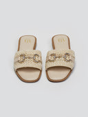 Σανδάλια με φάσα από ψάθα ERYNN - Μπεζ - thefashionproject.gr - ERYNN
