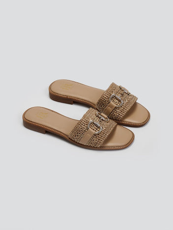 Σανδάλια με φάσα από ψάθα ERYNN - Τάουπε - thefashionproject.gr - ERYNN