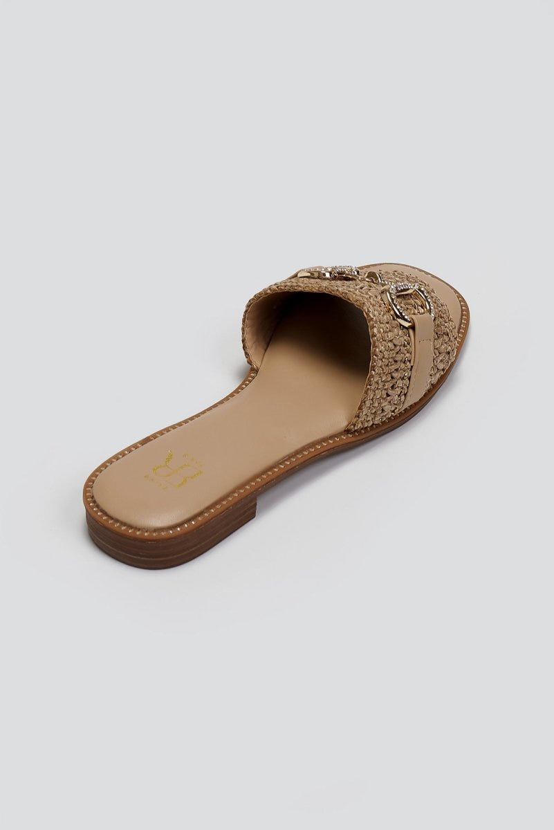 Σανδάλια με φάσα από ψάθα ERYNN - Τάουπε - thefashionproject.gr - ERYNN
