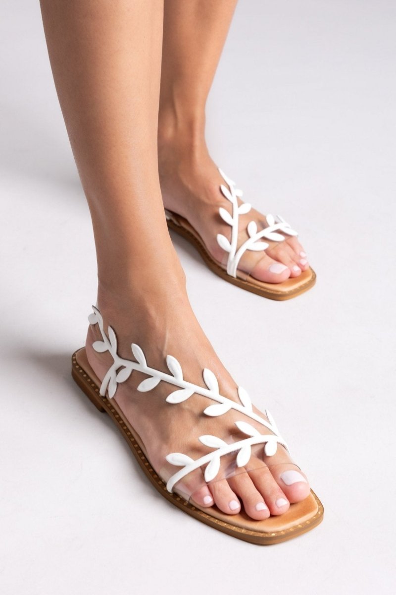 Σανδάλια με φύλλα Iris Sandals - Λευκό - thefashionproject.gr - IRIS