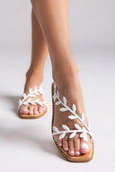 Σανδάλια με φύλλα Iris Sandals - Λευκό - thefashionproject.gr - IRIS