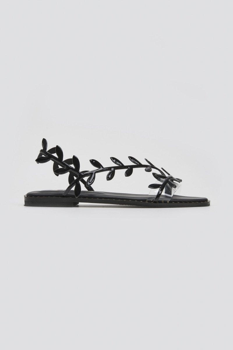 Σανδάλια με φύλλα Iris Sandals - Μαύρο - thefashionproject.gr - IRIS