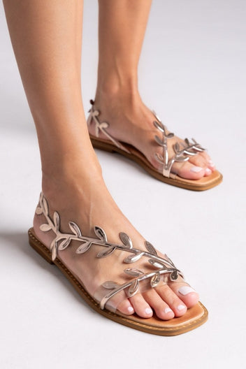 Σανδάλια με φύλλα Iris Sandals - Χαλκός - thefashionproject.gr - IRIS