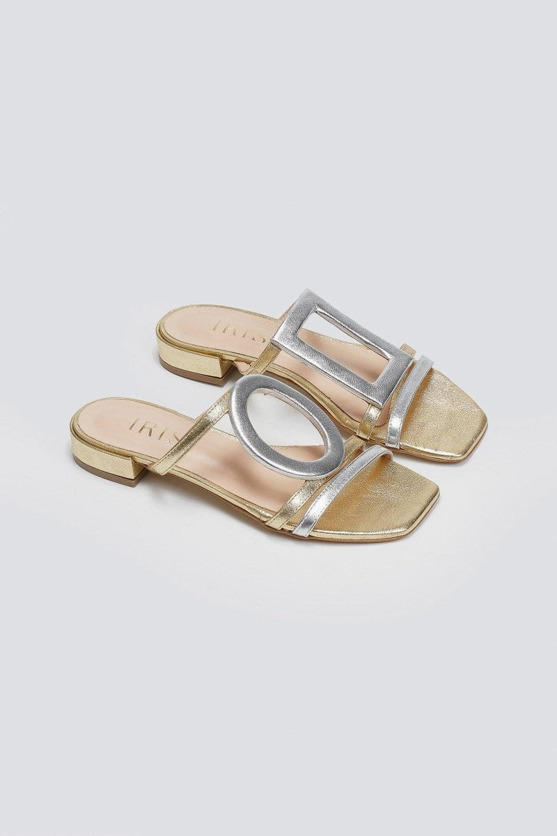 Σανδάλια με γεωμετρικά σχήματα Iris sandals - Χρυσό - thefashionproject.gr - IRIS