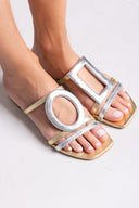 Σανδάλια με γεωμετρικά σχήματα Iris sandals - Χρυσό - thefashionproject.gr - IRIS