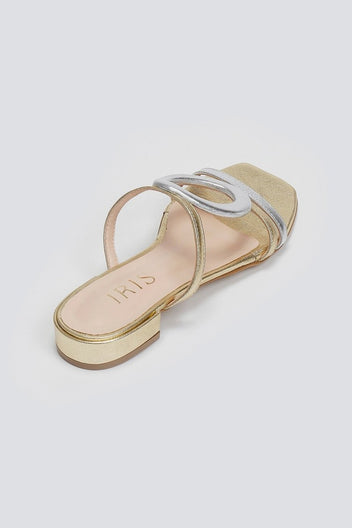 Σανδάλια με γεωμετρικά σχήματα Iris sandals - Χρυσό - thefashionproject.gr - IRIS