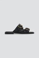 Σανδάλια με γκλίτερ και τοκάδες Estil - Μαύρο - thefashionproject.gr - Estil