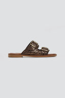 Σανδάλια με γκλίτερ και τοκάδες Estil - Μπρονζέ - thefashionproject.gr - Estil