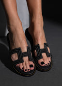 Σανδάλια με ιδιαίτερη φάσα με στρας Estil