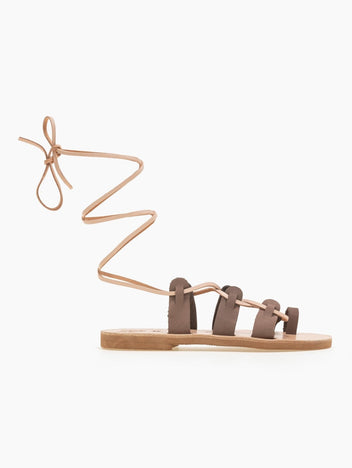 Σανδάλια με κορδόνια Iris Sandals - Πούρο - thefashionproject.gr - IRIS