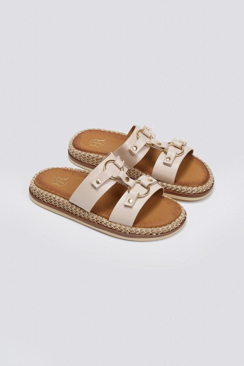 Σανδάλια με κρίκους ERYNN - Μπεζ - thefashionproject.gr - ERYNN