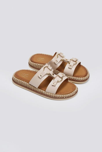 Σανδάλια με κρίκους ERYNN - Μπεζ - thefashionproject.gr - ERYNN