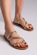Σανδάλια με λεπτά λουράκια Estil - Χαλκός - thefashionproject.gr - Estil