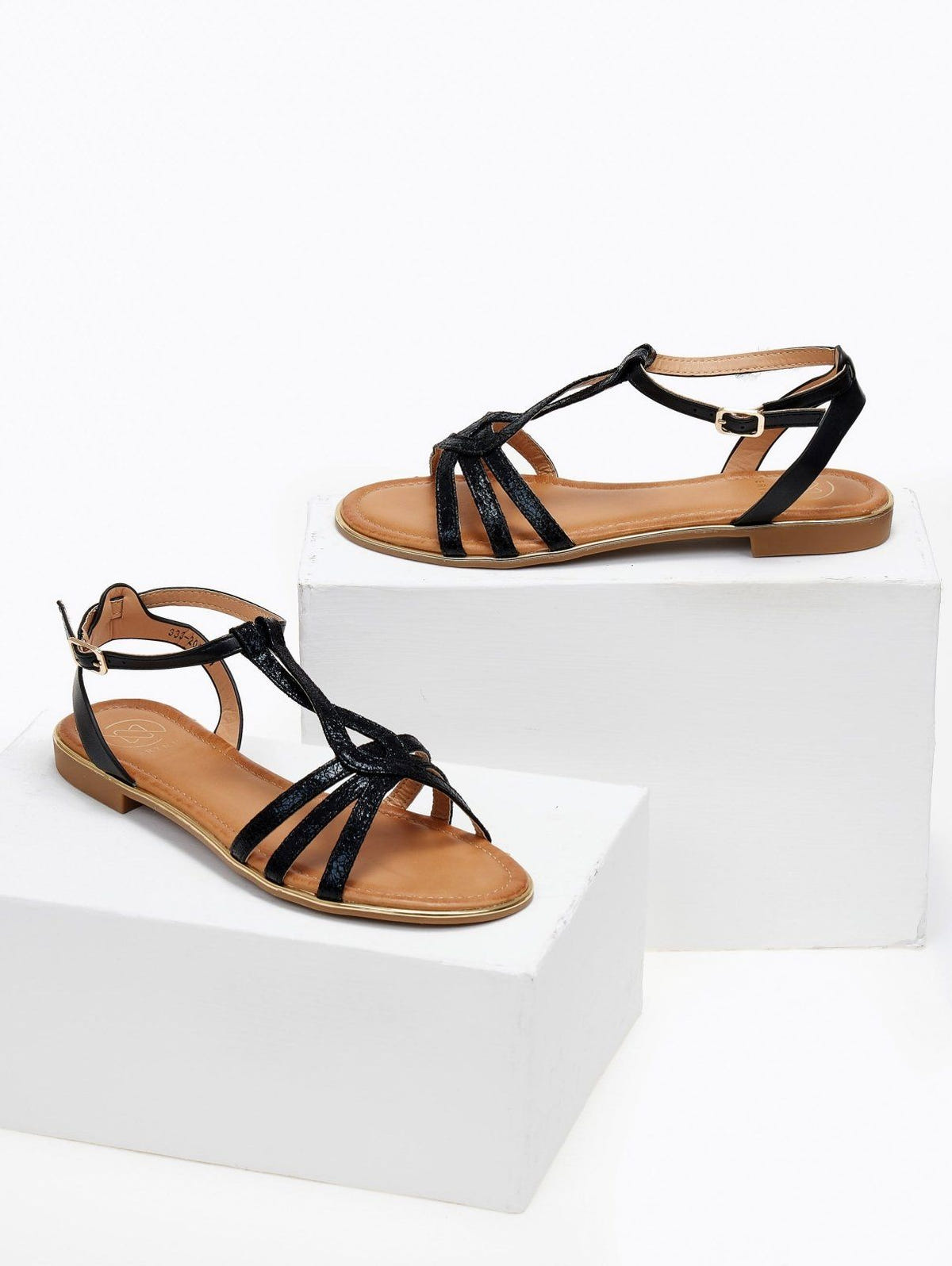 Σανδάλια με μπαρέτα - Μαύρο - thefashionproject.gr - ERYNN