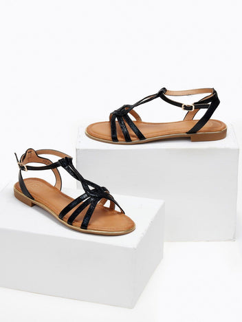 Σανδάλια με μπαρέτα - Μαύρο - thefashionproject.gr - ERYNN