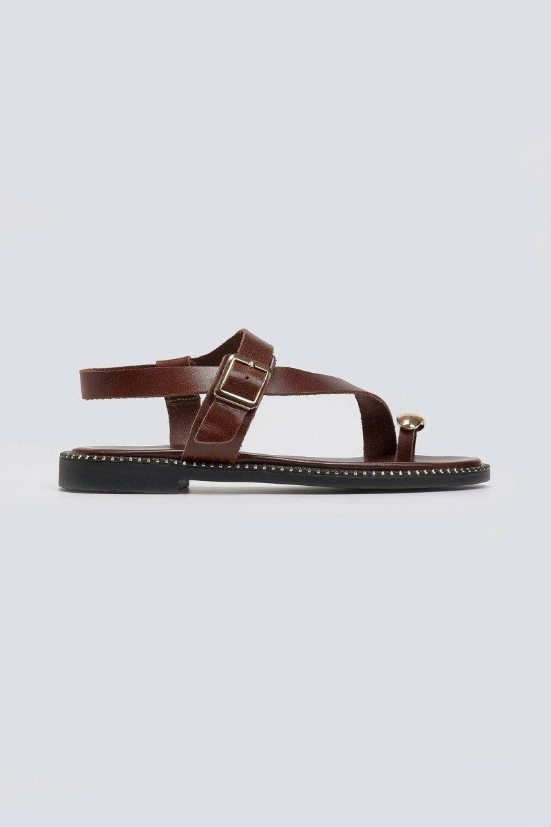 Σανδάλια με μπαρέτα Tfp - Καφέ - thefashionproject.gr - TFP