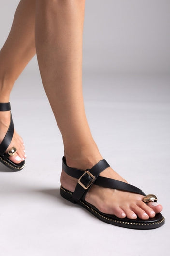 Σανδάλια με μπαρέτα Tfp - Μαύρο - thefashionproject.gr - TFP