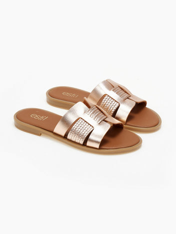 Σανδάλια με περαστή φάσα Estil - Χαλκός - thefashionproject.gr - Estil