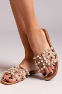 Σανδάλια με πέρλες ERYNN - Τάουπε - thefashionproject.gr - ERYNN