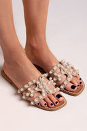 Σανδάλια με πέρλες ERYNN - Τάουπε - thefashionproject.gr - ERYNN