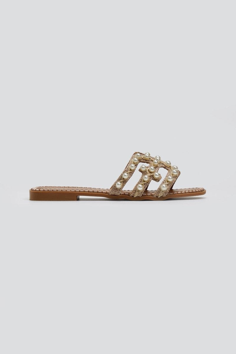 Σανδάλια με πέρλες ERYNN - Τάουπε - thefashionproject.gr - ERYNN