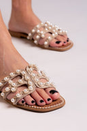 Σανδάλια με πέρλες ERYNN - Τάουπε - thefashionproject.gr - ERYNN