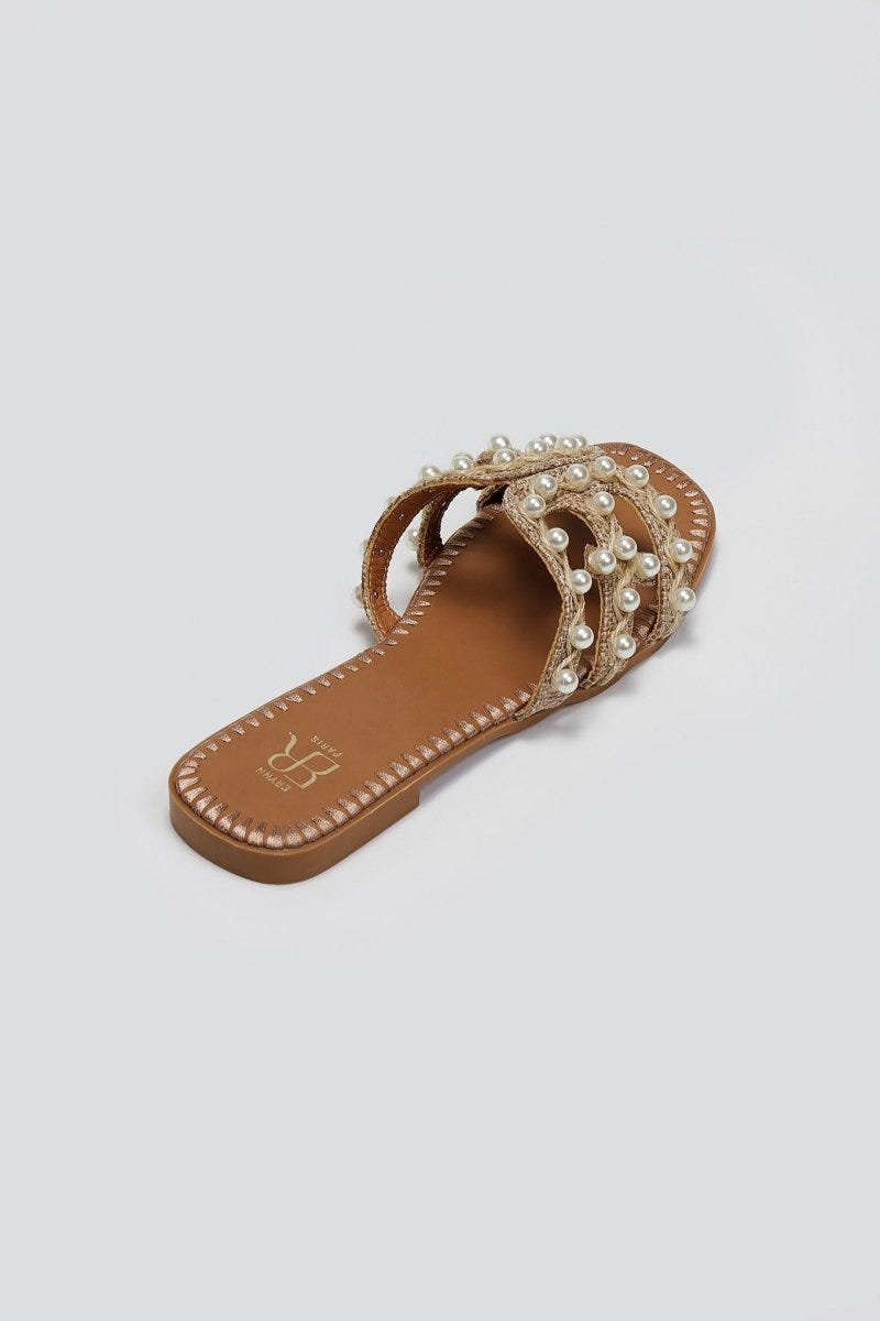 Σανδάλια με πέρλες ERYNN - Τάουπε - thefashionproject.gr - ERYNN
