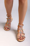 Σανδάλια με πέτρες ERYNN - Μπεζ - thefashionproject.gr - ERYNN