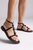 Σανδάλια με πέτρες Tfp - Μαύρο - thefashionproject.gr - TFP