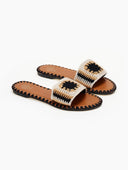 Σανδάλια με πλεκτή φάσα ERYNN - Μαύρο - thefashionproject.gr - ERYNN