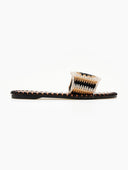 Σανδάλια με πλεκτή φάσα ERYNN - Μαύρο - thefashionproject.gr - ERYNN