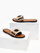 Σανδάλια με πλεκτή φάσα ERYNN - Μαύρο - thefashionproject.gr - ERYNN