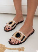 Σανδάλια με πλεκτή φάσα ERYNN - Μαύρο - thefashionproject.gr - ERYNN