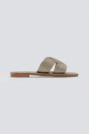 Σανδάλια με πλεκτή φάσα ERYNN - Χρυσό - thefashionproject.gr - ERYNN