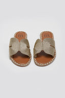 Σανδάλια με πλεκτή φάσα ERYNN - Χρυσό - thefashionproject.gr - ERYNN