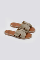 Σανδάλια με πλεκτή φάσα ERYNN - Χρυσό - thefashionproject.gr - ERYNN