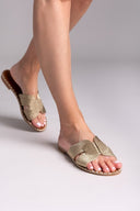 Σανδάλια με πλεκτή φάσα ERYNN - Χρυσό - thefashionproject.gr - ERYNN