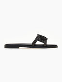 Σανδάλια με πλεκτή φάσα και στρας Estil - Μαύρο - thefashionproject.gr - Estil