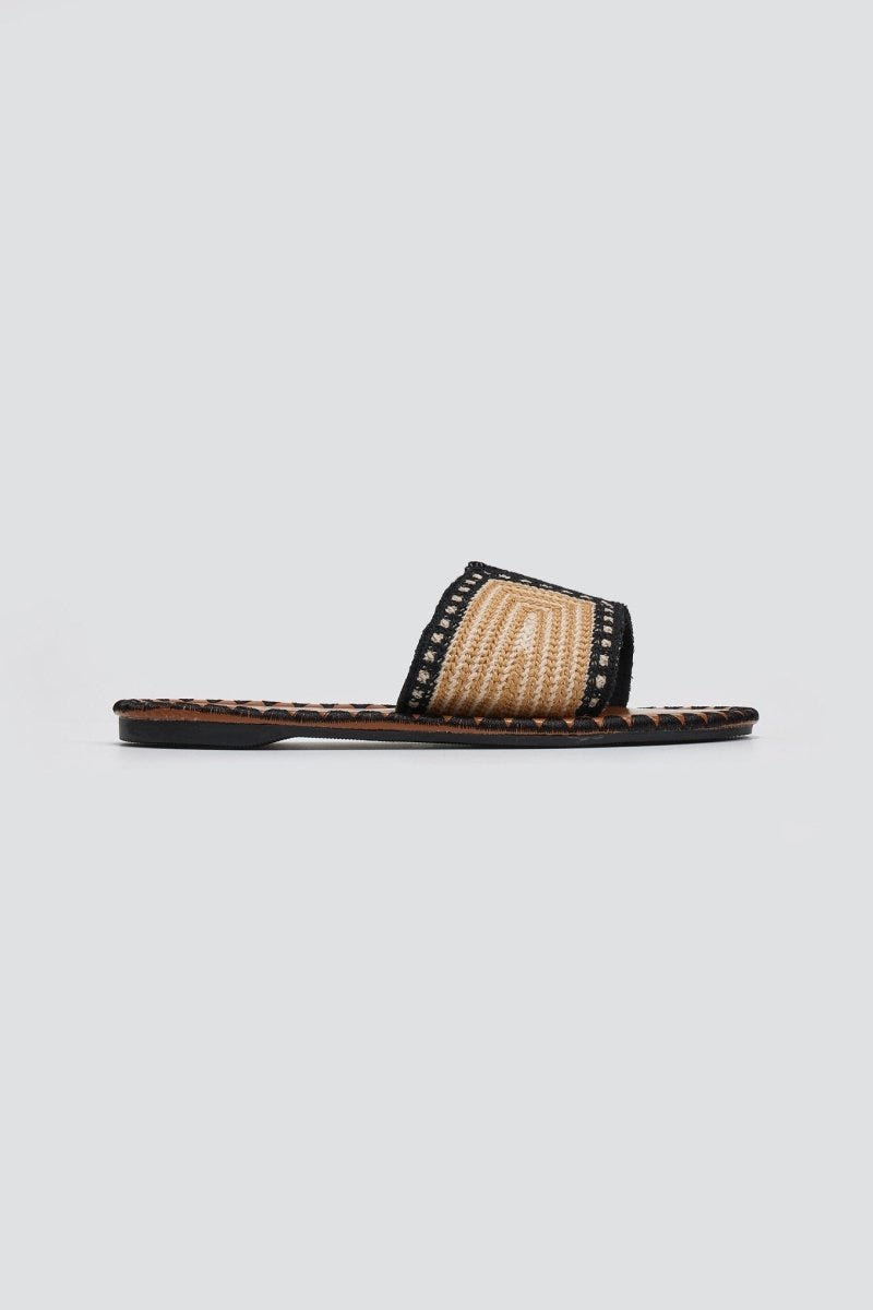 Σανδάλια με πλεκτό σχέδιο ERYNN - Μαύρο - thefashionproject.gr - ERYNN