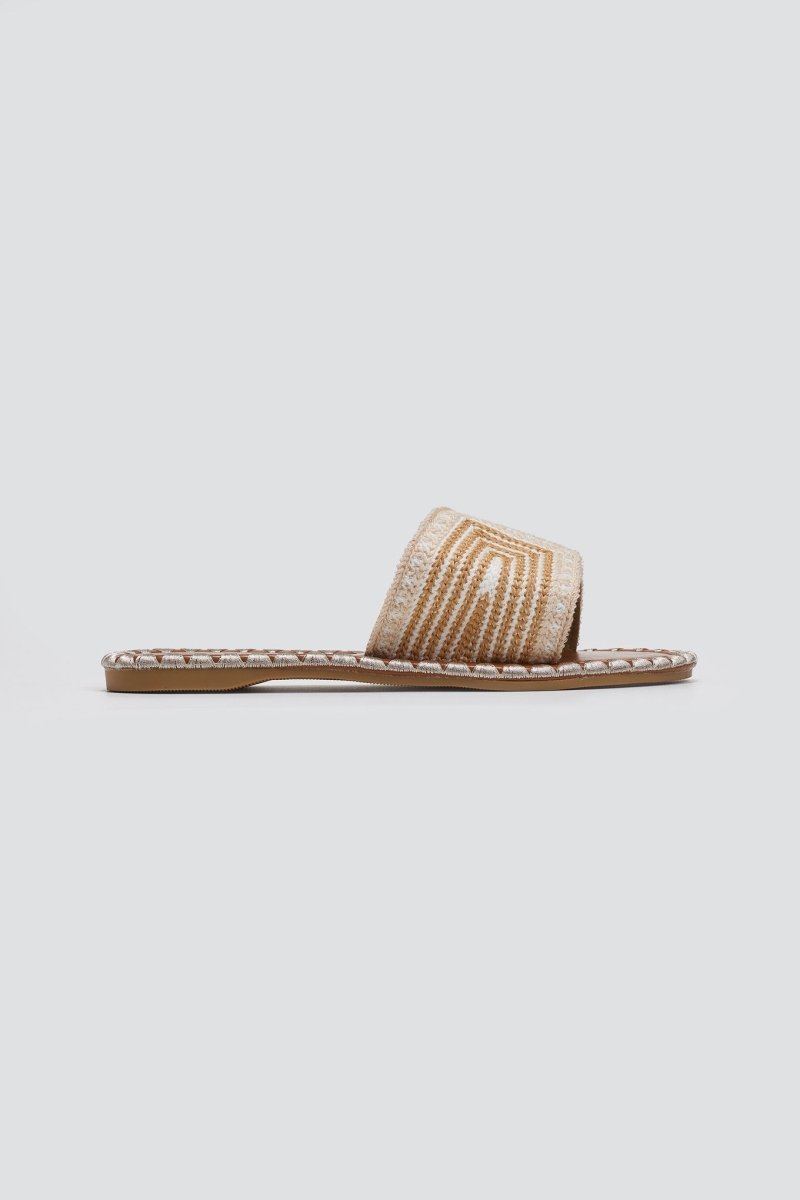 Σανδάλια με πλεκτό σχέδιο ERYNN - Μπεζ - thefashionproject.gr - ERYNN
