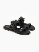 Σανδάλια με πλεκτό σχέδιο Estil - Μαύρο - thefashionproject.gr - Estil